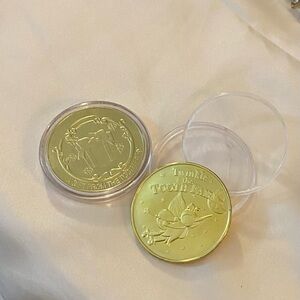 Magical Tooth Fairy Coins gold tone in cases
